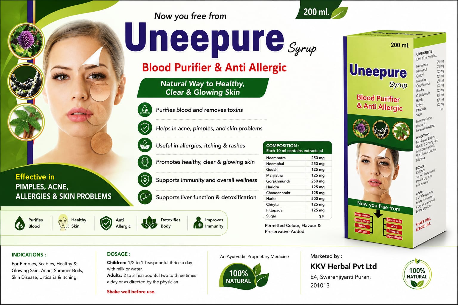 Uneepuere Syrup Combo Uneepuere Syrup Combo – Ayurvedic Skin Care Syrup | Swara Life Science