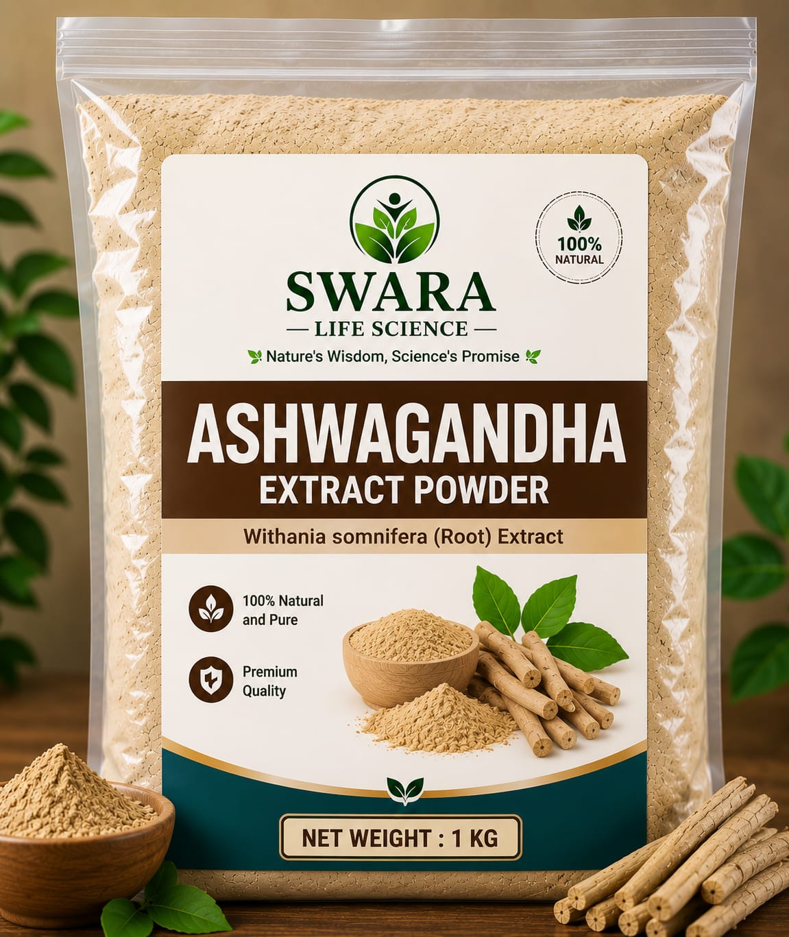 Premium Herbal Extracts Caption: Premium Herbal Extracts by Swara Life Science